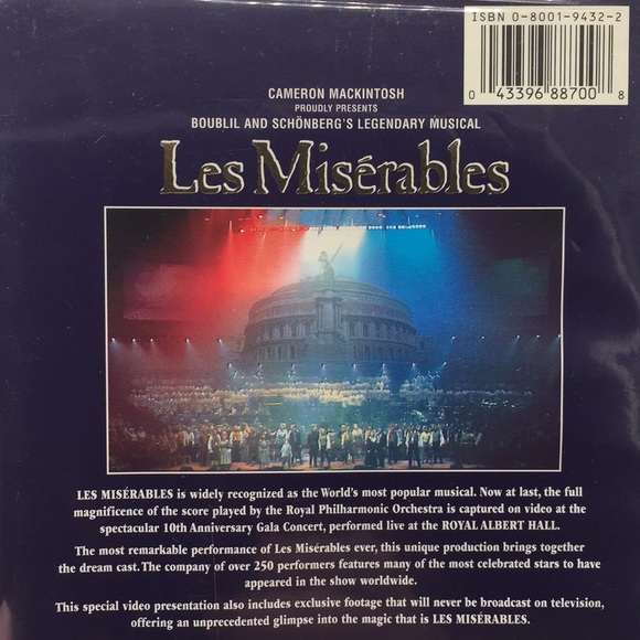 Les Miserables Musical In Concert VHS Video - Picture 11 of 11